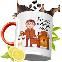 Kubek Pomarańczowy Dla Prawnika Prezent Z Nadrukiem Ze Zdjęciem