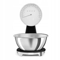 Waga kuchenna cyfrowa analogowa czarna stal LED USB LCD Smeg KSF01BLWW
