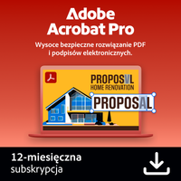 Adobe Acrobat Pro DC - subskrypcja 12 miesięcy