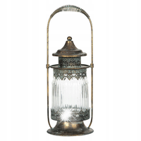 LAMPION STYL RETRO VINTAGE kolor stare złoto stojący / wiszący wys. 38cm