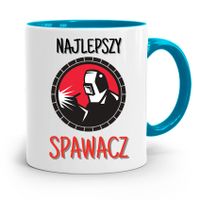 Kubek Błękitny Spawacza Najlepszy Spawacz Prezent Z Nadrukiem Ze Zdjęciem