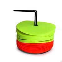 znaczniki pola płaskie (maty znakujące) - zestaw 20 szt. żółto-pomarańczowe