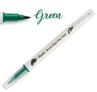 DWUSTRONNY PISAK PĘDZELKOWY DO KALIGRAFII GREEN PENTEL