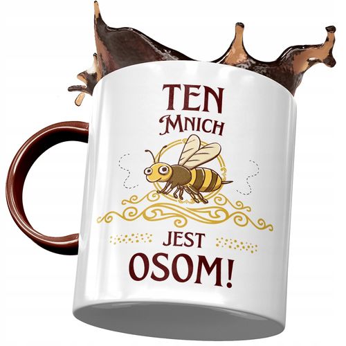 Kubek Bordowy Dla Mnicha Ten Mnich Jest Osom! Z Nadrukiem Ze Zdjęciem na Arena.pl