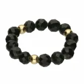 PIERŚCIONEK NA GUMCE KAMIEŃ NATURALNY SZMARAGD NILU OCHRONA PRZED MAGIĄ