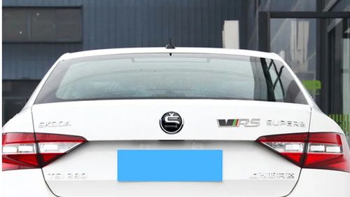 Skoda VRS naklejka na klapę bagażnika błotnik grill EMBLEMAT VRS na Arena.pl