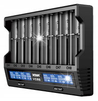ŁADOWARKA NA USB-C DO LI-ON NI-MH 8X 14500 18650 21700 XTAR VC8S POMIARY