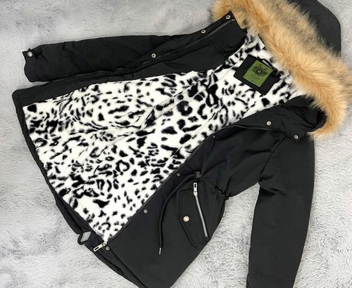 ZIMOWA PANTERA CIEPŁA PARKA KURTKA NA MISIU L na Arena.pl