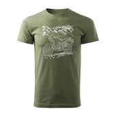 Koszulka motocyklowa z motocyklem Honda Africa Twin CRF1100L męska khaki S
