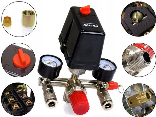 PRESOSTAT 400v włącznik ciśnieniowy do kompresora sprężarki 3 Fazy siłowy na Arena.pl