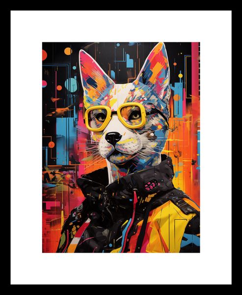 Plakat 15x20cm Kot w Miejskim Stylu zdjęcie 3