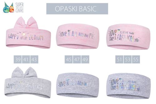 BROEL Basic 1 opaska niemowlęca kokarda różowa 38-40 na Arena.pl