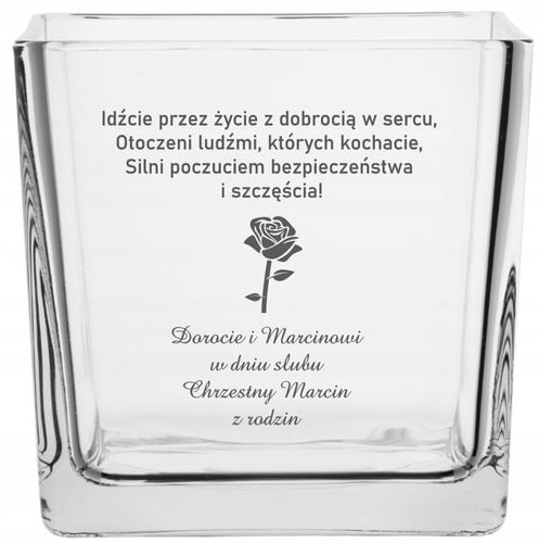 Wazon grawer PREZENT ślubny na ślub rocznicę na Arena.pl
