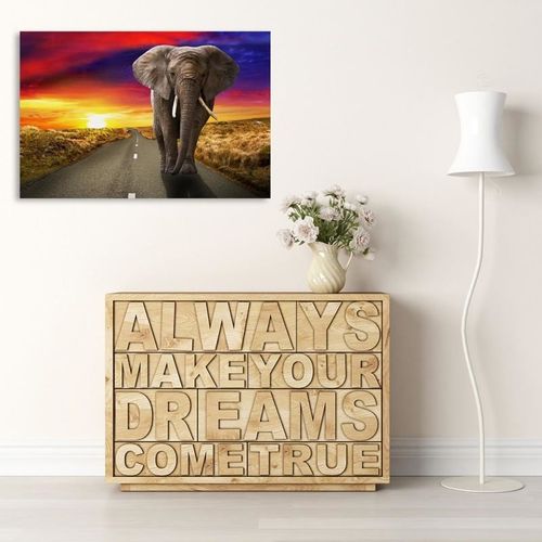 Deco Panel, Słoń na szosie 70x50 na Arena.pl