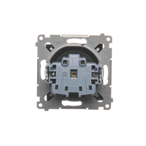 Simon54 Gniazdo wtyczkowe pojedyncze z uziemieniem DGZ1Z.01/49 czarny zdjęcie 2