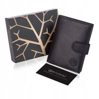 Portfel Męski Skórzany BETLEWSKI ETPM-KZ-67 Czarny Pionowy Na Prezent Logo