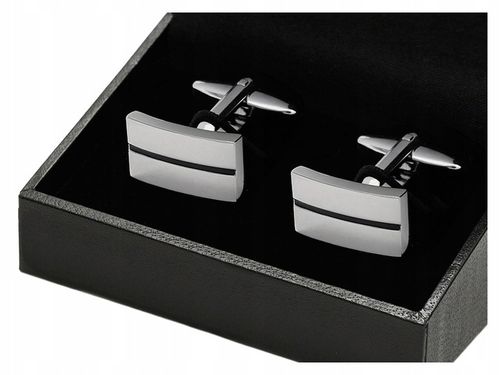 STALOWE SPINKI + PUDEŁKO Modne Męskie do Mankietów Koszul Matowe GREG d6-12 na Arena.pl