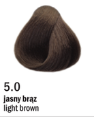 Allwaves Cream Color farba do włosów, koloryzacja trwała, 100 ml 5.0 jasny brąz