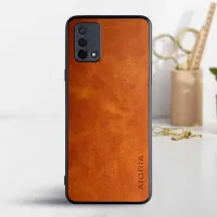 Etui AIORIA LEATHER Oppo A74 4G / A95 4G / F19/F19S/Reno6 Lite pomarańczowy
