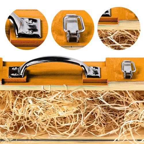 PREZENT DLA operatora koparki budowlańca  - Masywna Drewniana Skrzynka na Arena.pl