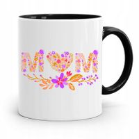 Kubek Czarny Prezent Dla Mamy Matki Mamusi Mom Z Nadrukiem Ze Zdjęciem