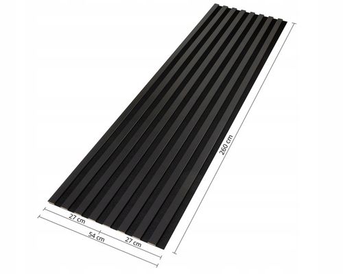 Lamele ścienne 54x260 cm, akustyczne na czarnym filcu - Antracyt 693 na Arena.pl