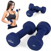 HANTLE NEOPREN HANTELKI FITNESS 2X2KG QUEENFIT