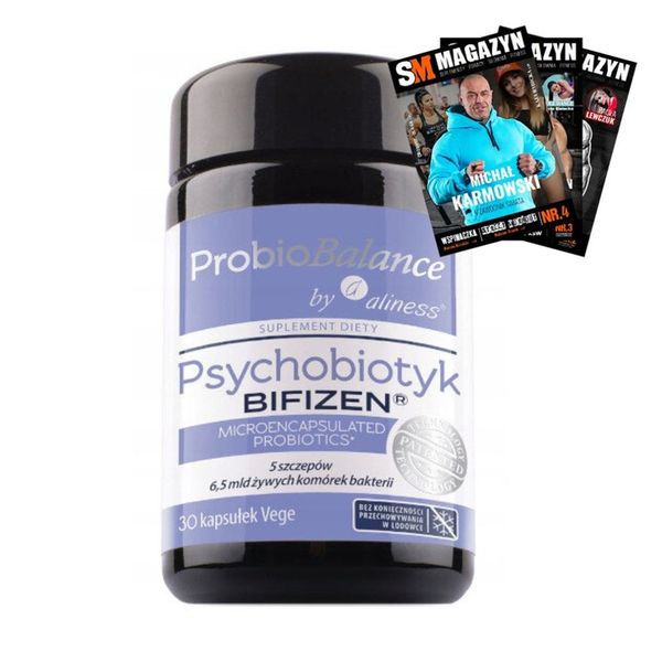 PROBIOBALANCE PSYCHOBIOTYK BIFIZEN 6,5 mld 30 k MÓZG SEN NASTRÓJ JELITA zdjęcie 1