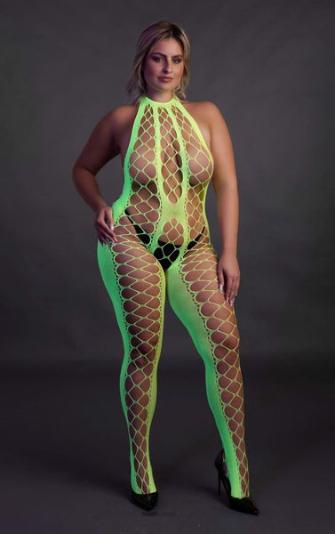 Neonowy Bodystocking Ouch! 835 Green XS/XL zdjęcie 11