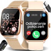 SMARTWATCH ZEGAREK DAMSKI POLSKIE MENU ROZMOWY PULS DLA KOBIETY 2 PASKI PL