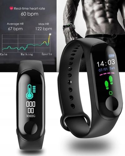 SMARTBAND SMARTWATCH PULSOMETR KROKOMIERZ ZEGAREK na Arena.pl