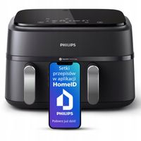 Frytkownica beztłuszczowa dwukomorowa Philips Ovi Airfryer 9l NA351/00