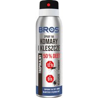 Spray na komary kleszcze 50% DEET odporny na wodę ochrona do 12h 90ml BROS