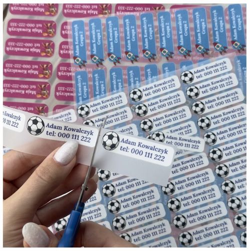 Naklejki Imienne Na Ubrania TERMO NAPRASOWANKI Imienniki METKI Zestaw na Arena.pl