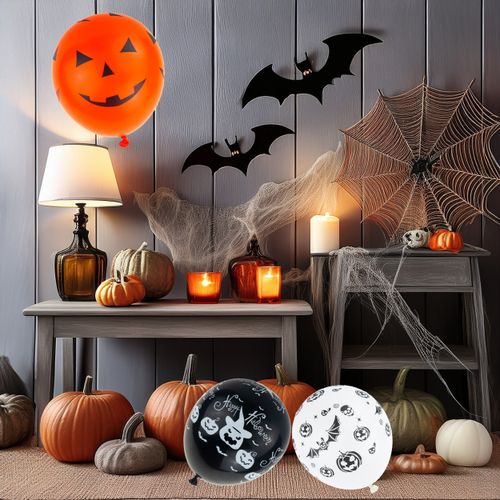 Balony Lateksowe,, Mix Wzorów, Z Motywem Halloween, Z Dyniami, Zestaw 6Szt. na Arena.pl