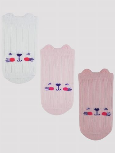 SKARPETY Z BUŹKAMI SB019 6-12 m wzór - dziewczynka na Arena.pl