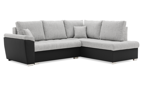 Narożnik nowoczesny, prawy, MAGNUS, ekoskóra, 245cm, czarny | TYLETEGOTU na Arena.pl