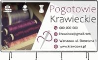 BANER REKLAMOWY 300x150cm dużo wzorów projekt w cenie POGOTOWIE KRAWIECKIE