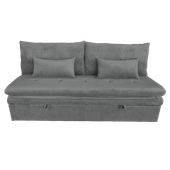 Sofa wypoczynkowa Aster szara sztruksowa rozkładana z funkcją spania