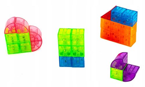 KOLOROWE KLOCKI MAGNETYCZNE 3D PUZZLE PRZESTRZENNE na Arena.pl