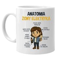 Anatomia żony elektryka - kubek na prezent ŚMIESZNY DLA ŻONY ELEKTRYK