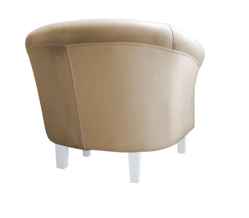 Fotel Milo nogi białe jasny brąz MG06 na Arena.pl