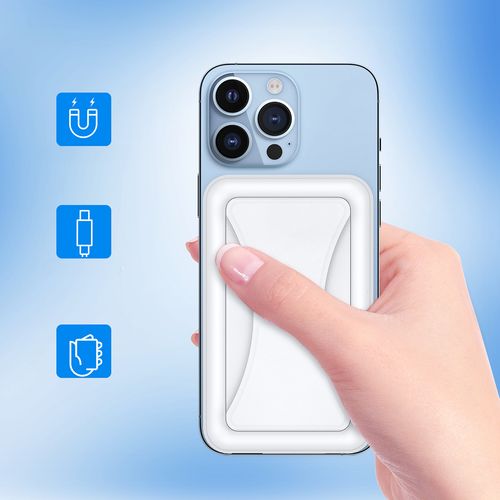 Powerbank 10000 mAh 20W MagSafe USB-A USB-C funkcja podstawki - biały na Arena.pl