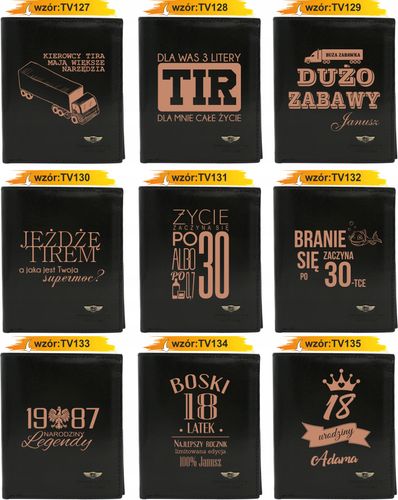 Portfel męski skórzany czarny GRAWEROWANY prezent dla kierowcy twój napis na Arena.pl