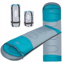 ŚPIWÓR Turystyczny Kempingowy Lekki 2w1 KOŁDRA Mumia z Kapturem POKROWIEC