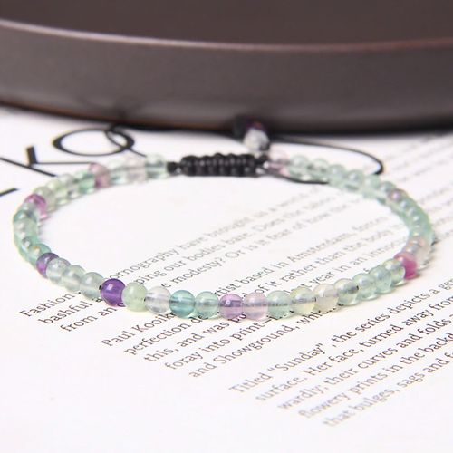 Bransoleta Bransoletka Kulki 4mm Fluoryt Handmade na Arena.pl