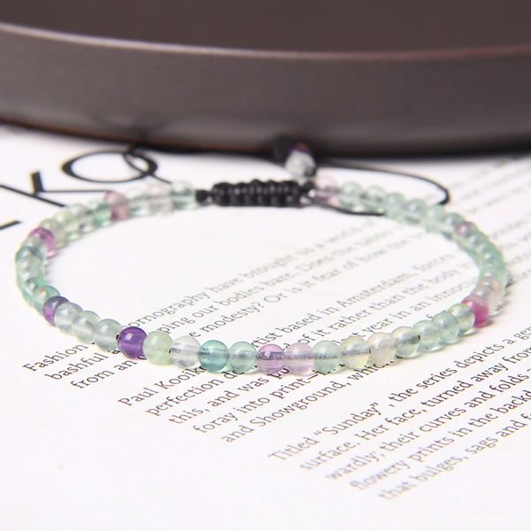 Bransoleta Bransoletka Kulki 4mm Fluoryt Handmade zdjęcie 2