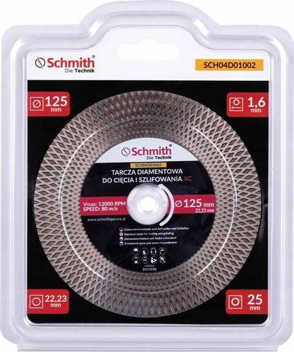 TARCZA DIAMENTOWA DO CIĘCIA GRESU PŁYTEK 125MM DO SZLIFOWANIA POD KĄTEM 45 na Arena.pl