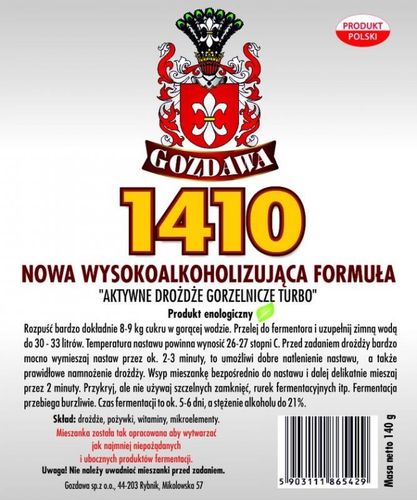 Drożdże gorzelnicze 1410 na Arena.pl