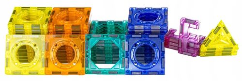 Klocki Magnetyczne Świecące Tor Kulkowy 110 Elementów Kulodrom na Arena.pl